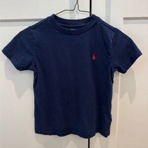 Polo by Ralph Lauren Navy Blue Tee with Red Logo